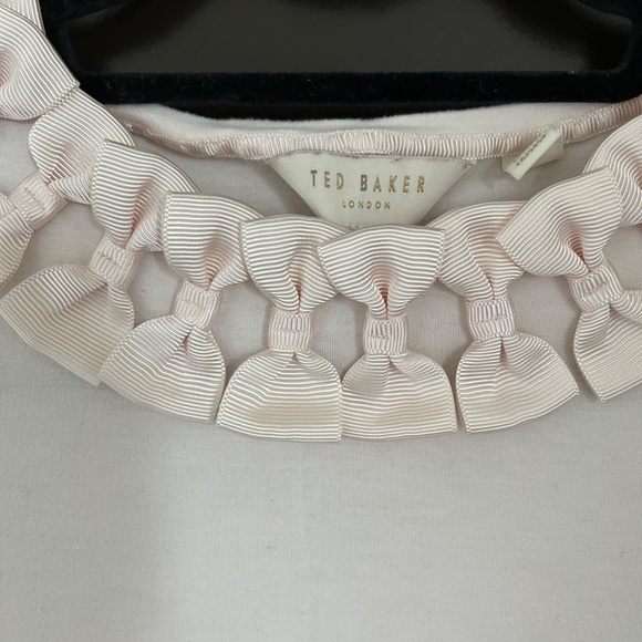 Ted Baker White Ruffle Collar Top - Picture 2 of 5